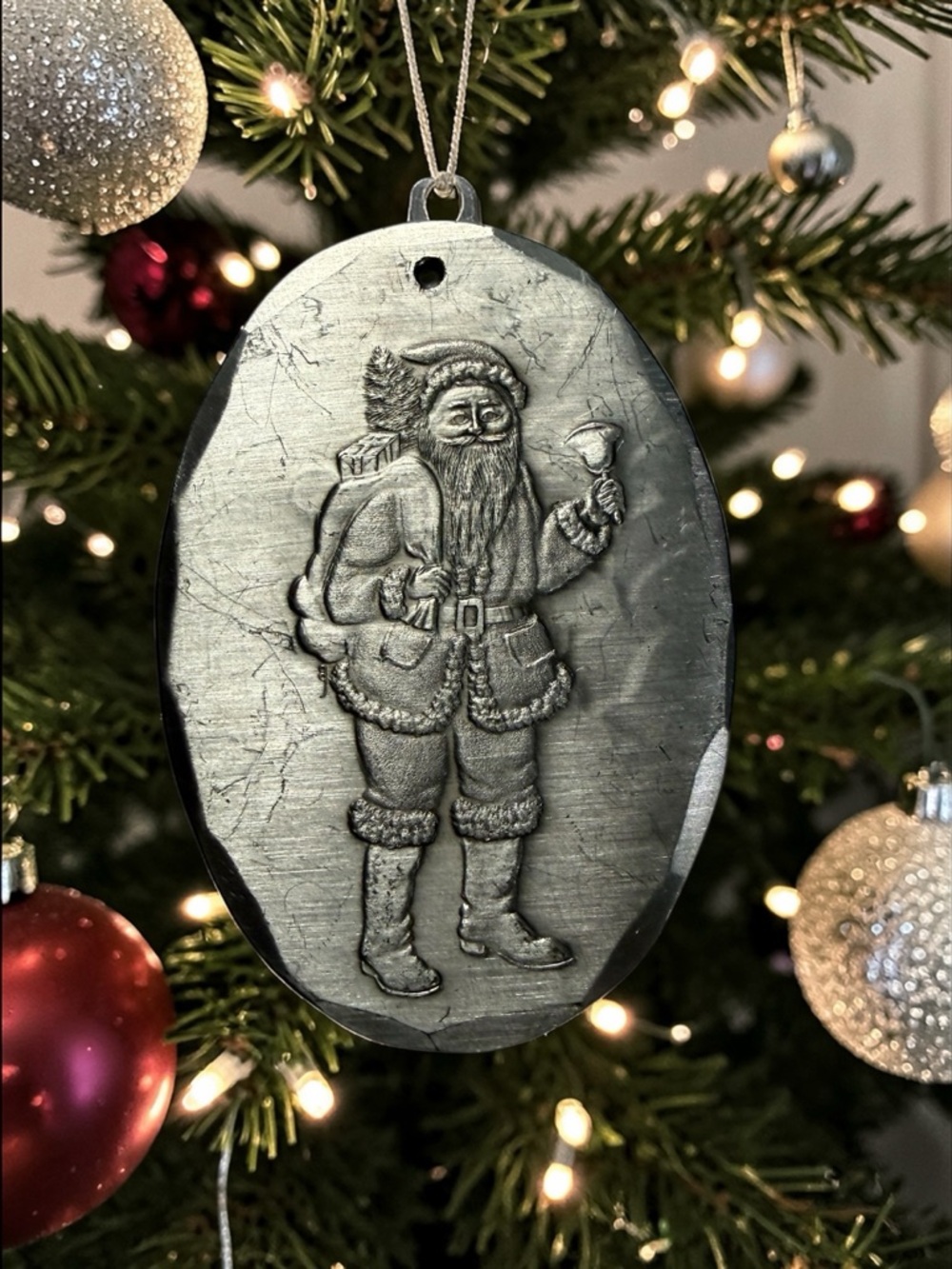 Wendell August Forge Pewter Santa Ornament - The Bell Ringer